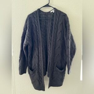 BP Grey Oversized Cable Knit Cardigan